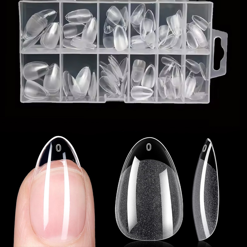 Resin Art Use - Ultra-Short Almond-Shaped X-Style Nail Tips -
