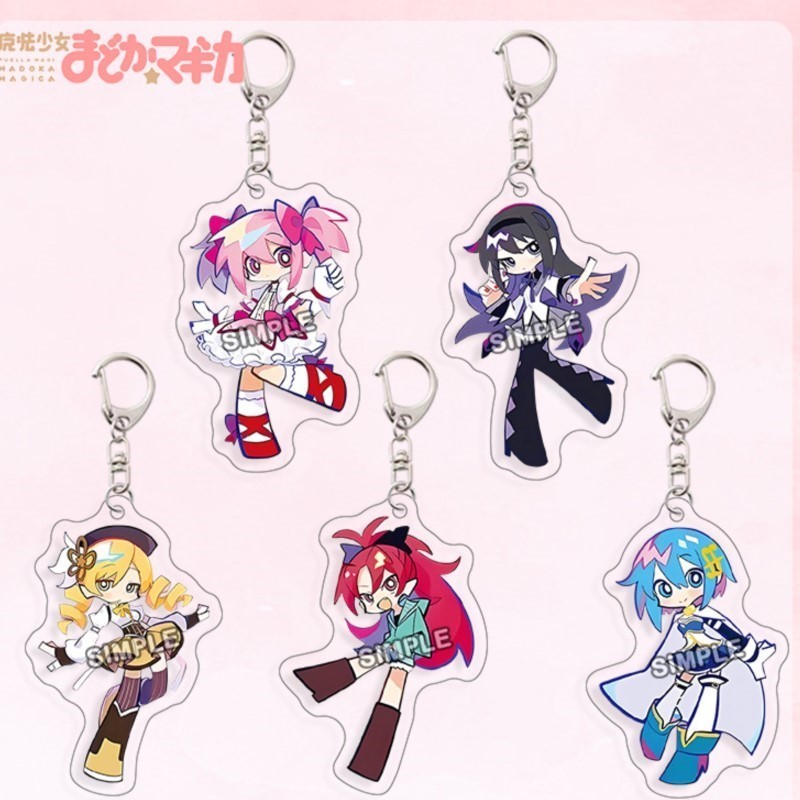 Resin Art Keychain - Puella Magi Madoka Magica Kaname Acrylic
