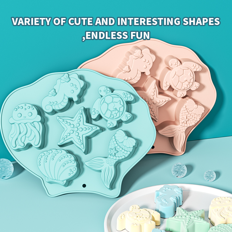 Ocean Fondant Silicone Mold Sh - Silicone Mold Ocean 评论和价格