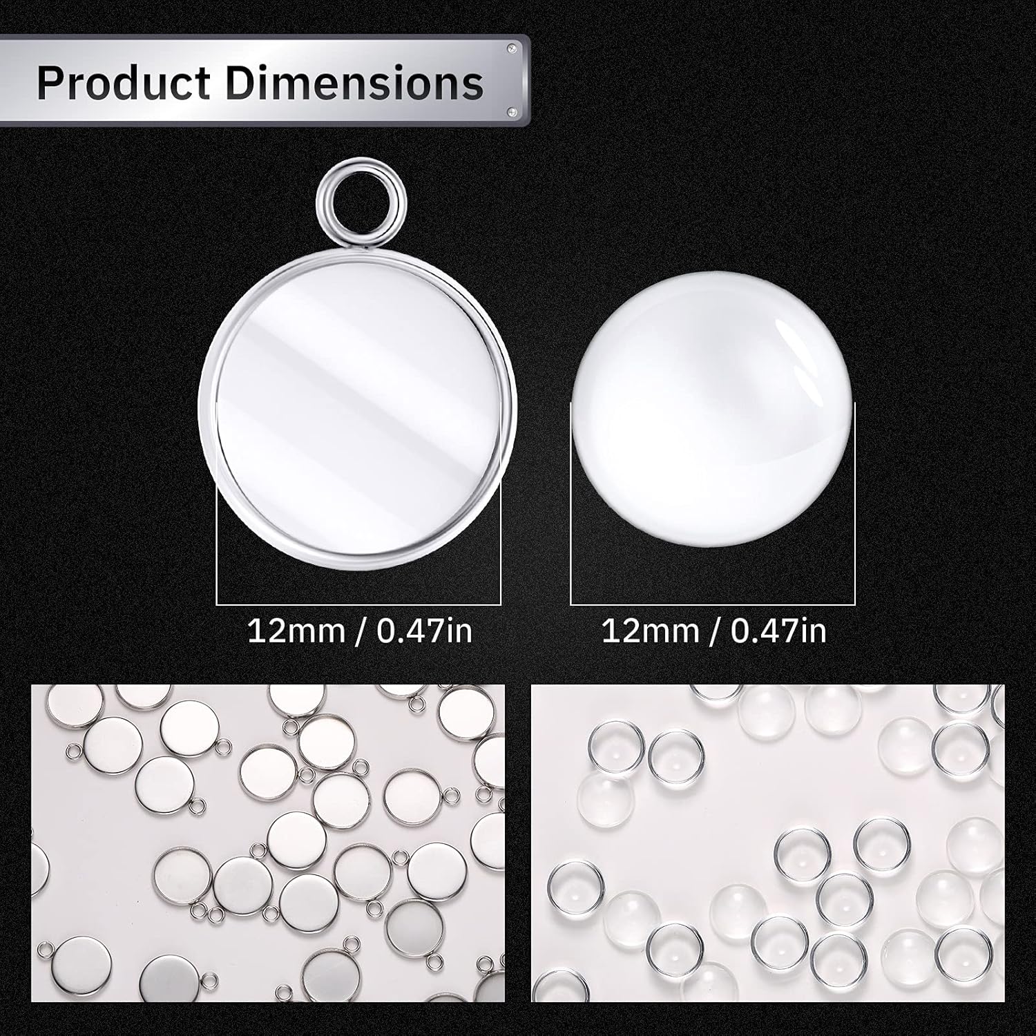20 Pieces Stainless Steel Roun - Resin Art Keychain 评论和价格