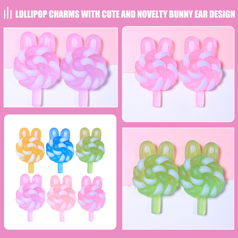 24Pcs Cute Cartoon Lollipop Ch - Resin Art Keychain 评论和价格