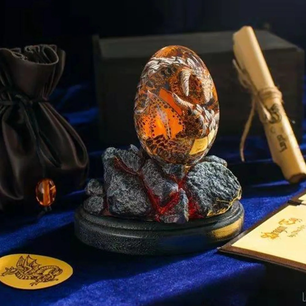 Lava Dragon Egg Statue With St - Resin Art Table Top 评论和价格
