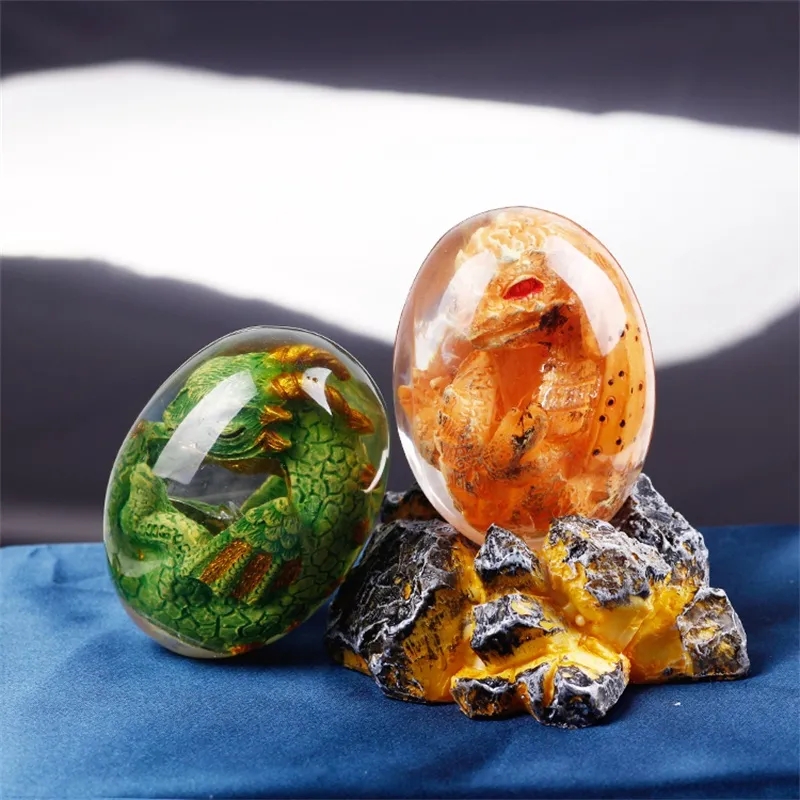 Lava Dragon Egg Statue With St - Resin Art Table Top 评论和价格