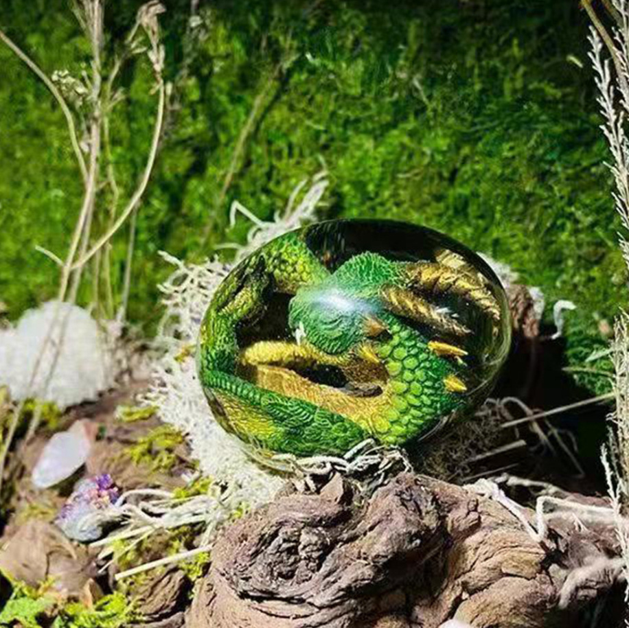 Lava Dragon Egg Statue With St - Resin Art Table Top 评论和价格
