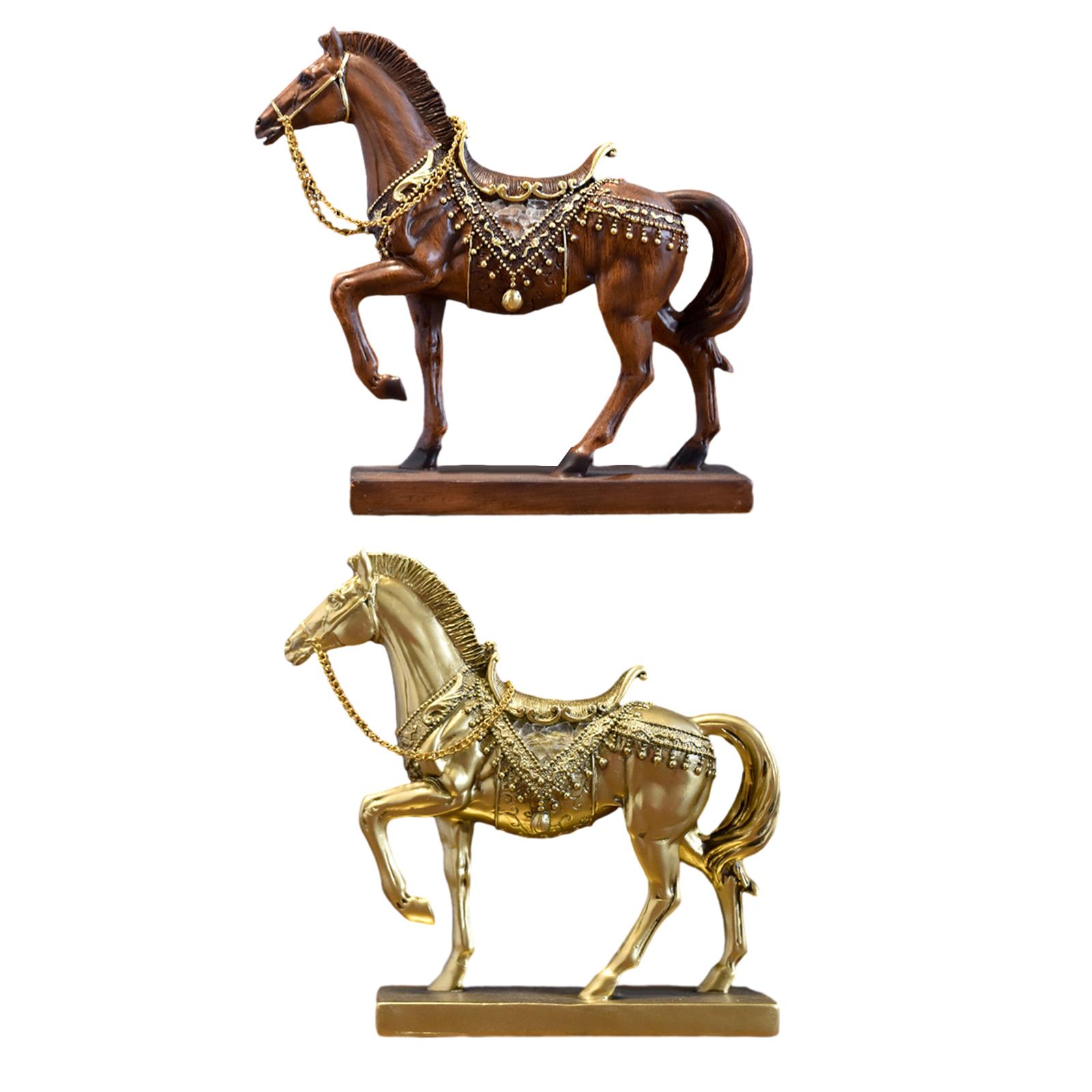 Horse Figurine Horse Statue Ta - Resin Art Table Top 评论和价格