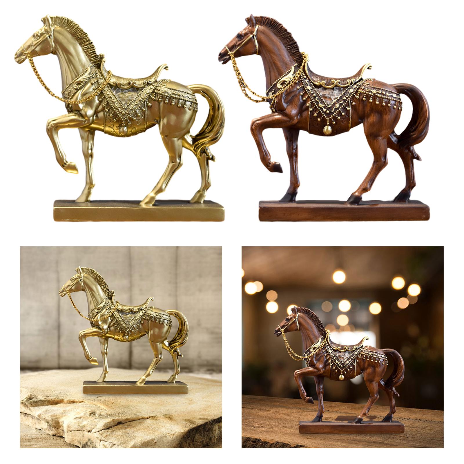 Horse Figurine Horse Statue Ta - Resin Art Table Top 评论和价格