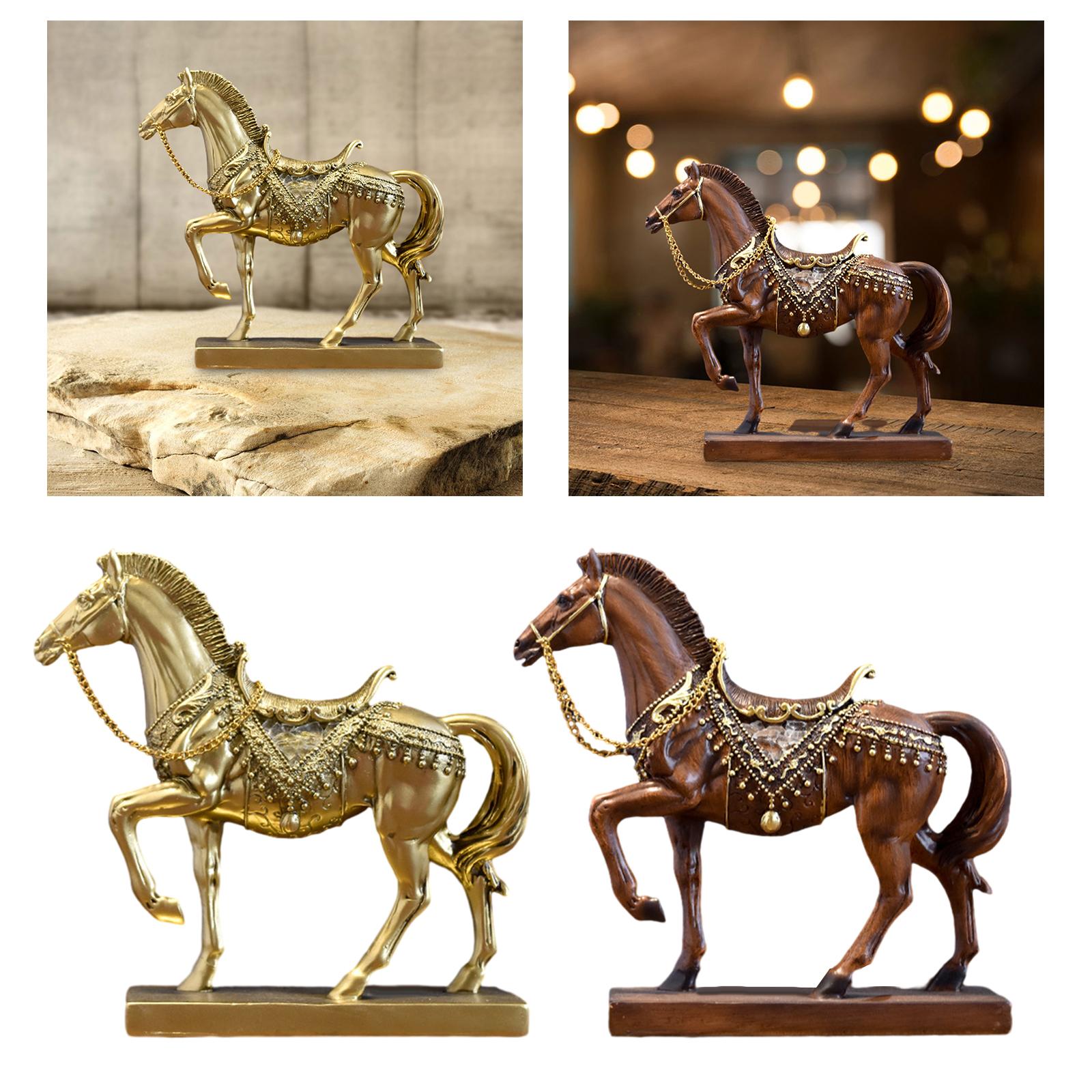 Horse Figurine Horse Statue Ta - Resin Art Table Top 评论和价格