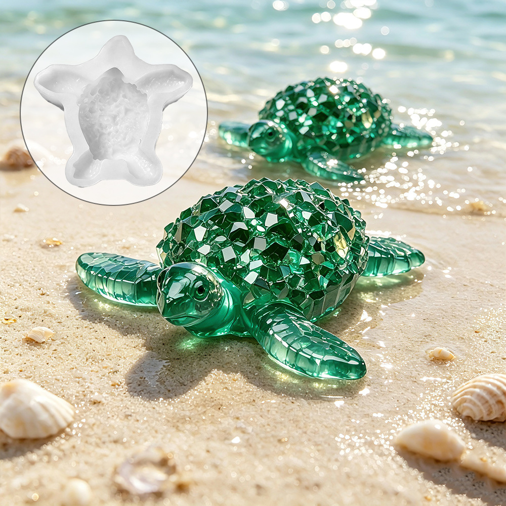 Diamond Cut Healing Sea Turtle - Silicone Mold Ocean 评论和价格