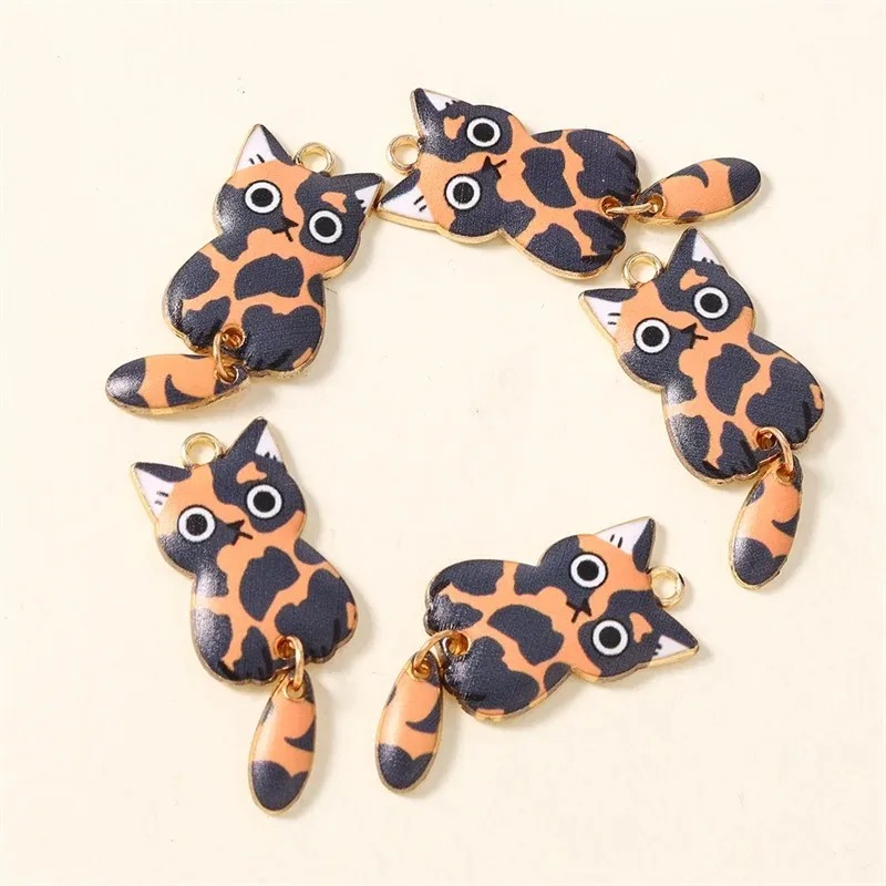 10Pcs 16×39mm Cute Cartoon Cat - Resin Art Supplies 评论和价格