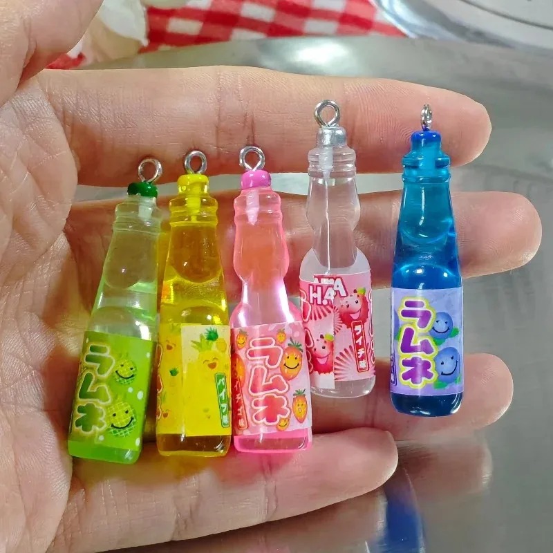 10Pcs Tiny Soda Bottle Resin C - Resin Art Keychain 评论和价格