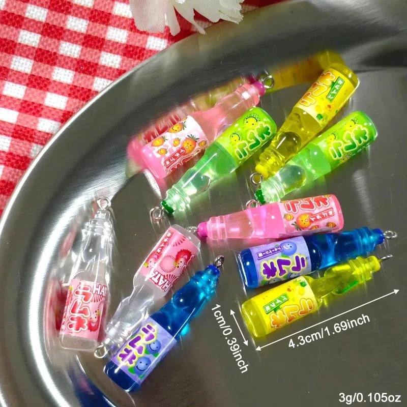 10Pcs Tiny Soda Bottle Resin C - Resin Art Keychain 评论和价格