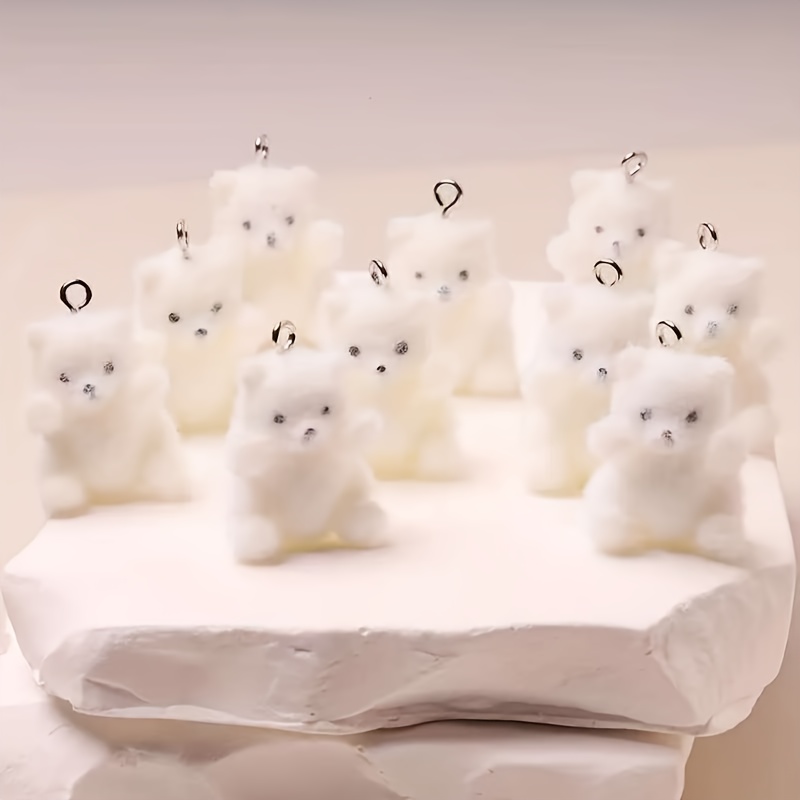 6Pcs Polar Bear Resin Charms C - Resin Art Supplies 评论和价格
