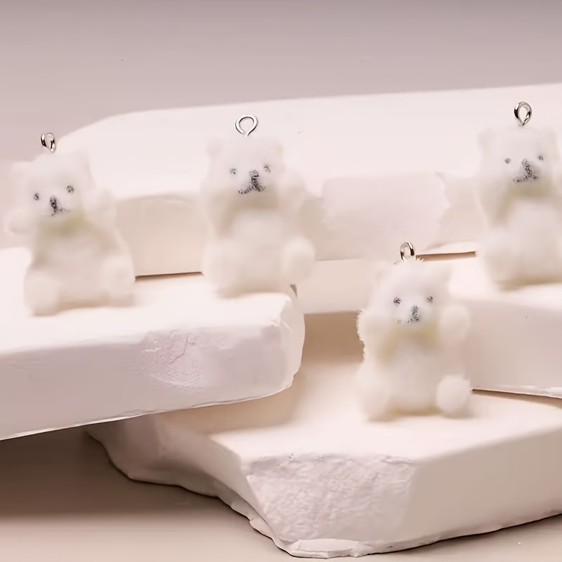 6Pcs Polar Bear Resin Charms C - Resin Art Supplies 评论和价格