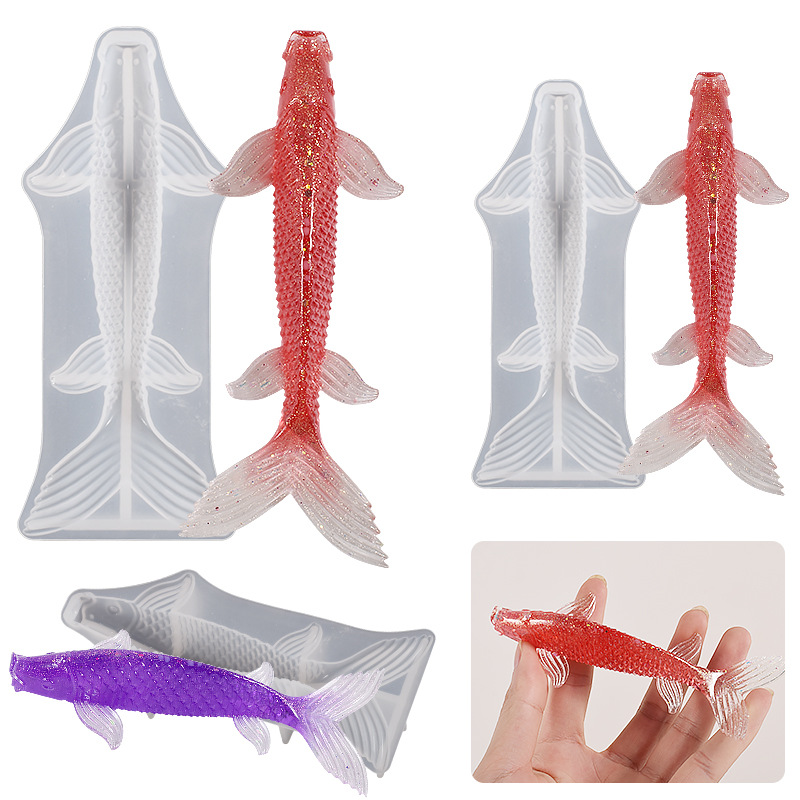 3D Koi Fish Shaped Epoxy Resin - Silicone Mold Ocean 评论和价格
