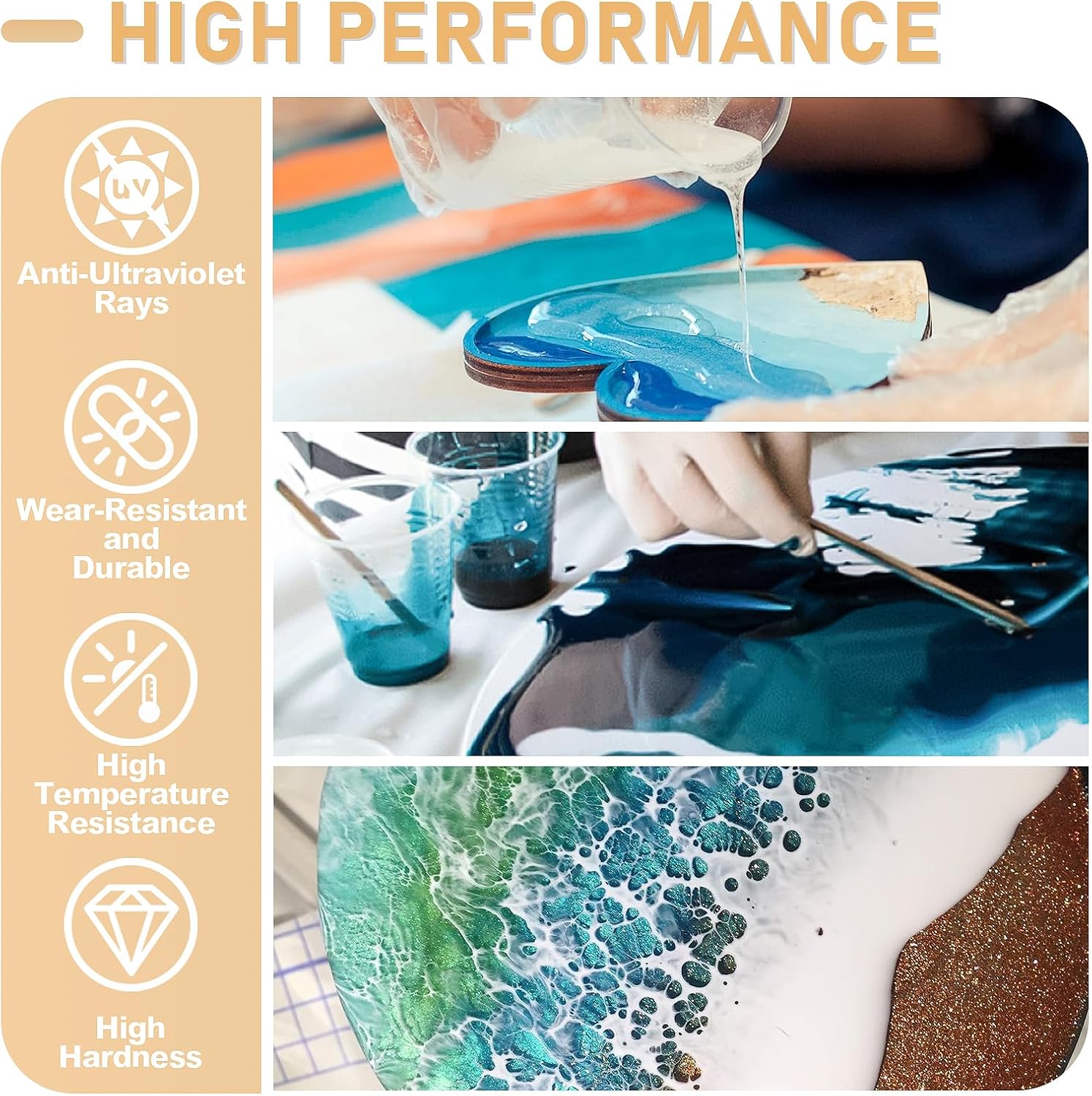 17.6oz/33.8oz AB Resin Epoxy G - Resin Art Table Top 评论和价格