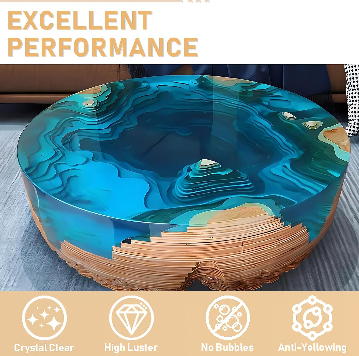 17.6oz/33.8oz AB Resin Epoxy G - Resin Art Table Top 评论和价格