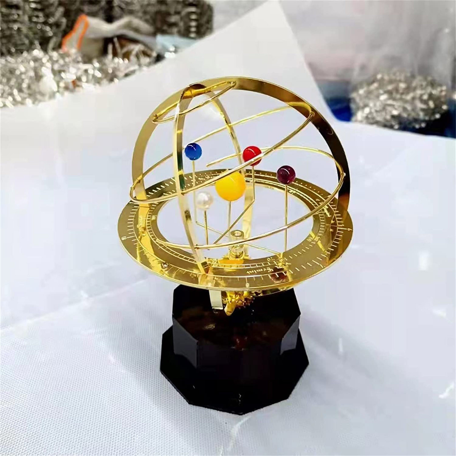 Rotating Solar System Metal Or - Resin Art Table Top 评论和价格