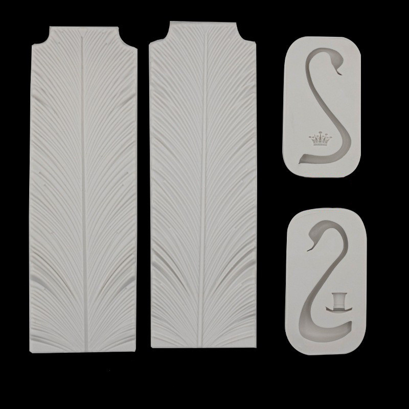2PCS/SET DIY Swan Neck Feather - Silicone Mold Ocean 评论和价格