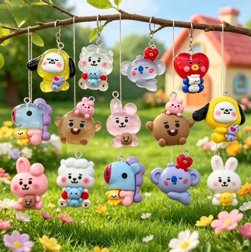 7pcs BT21 Resin Cartoon Charm  - Resin Art Supplies 评论和价格