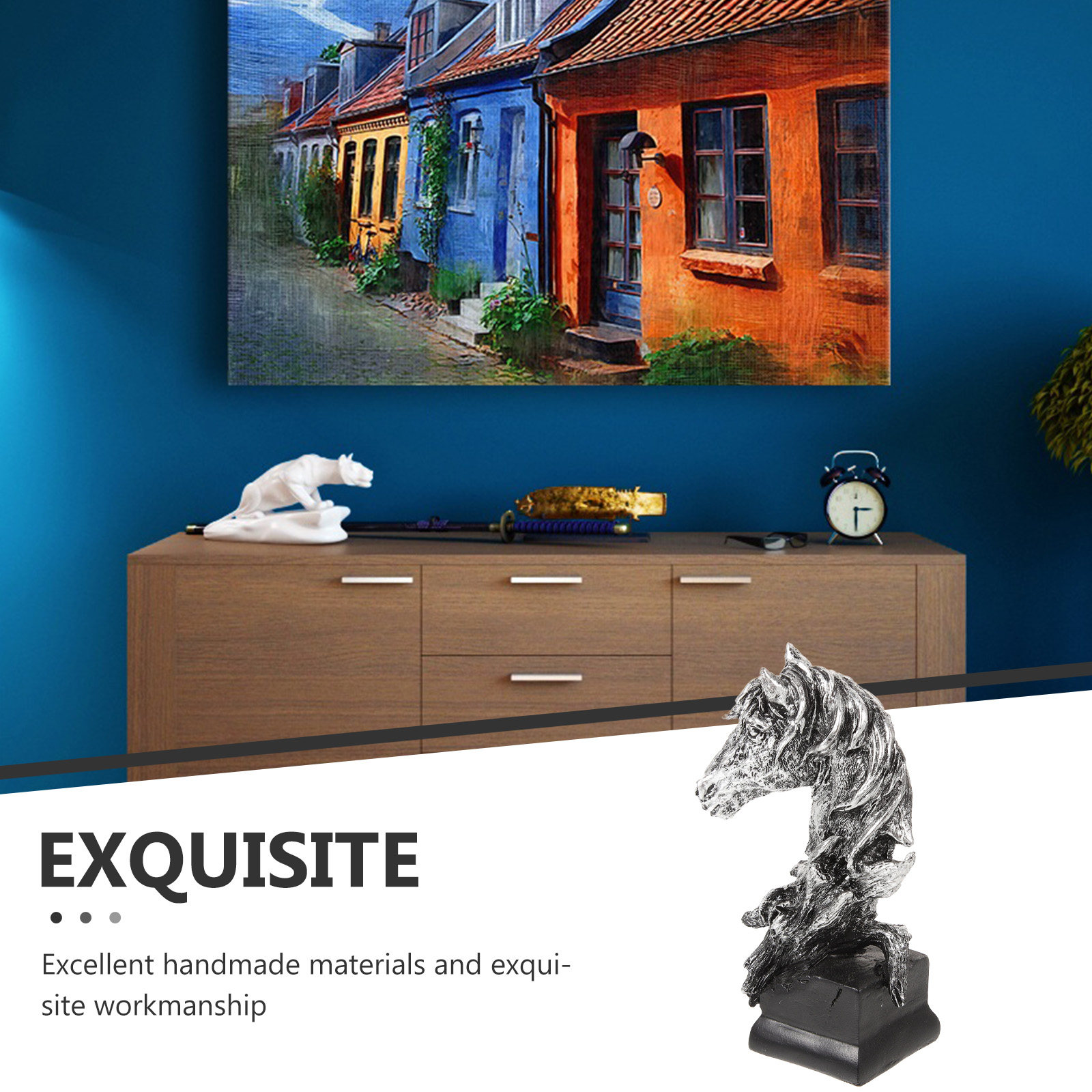 Handcrafted Mini Horse Head Re - Resin Art Use 评论和价格