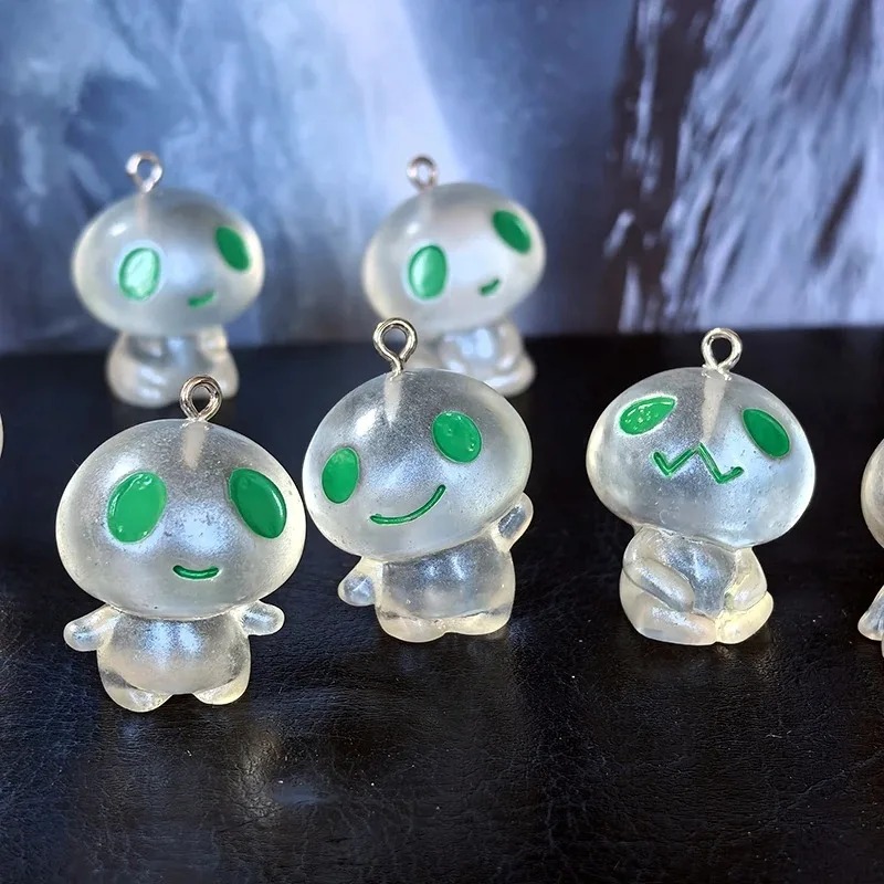 7Pcs Glow In The Dark Alien Re - Resin Art Keychain 评论和价格