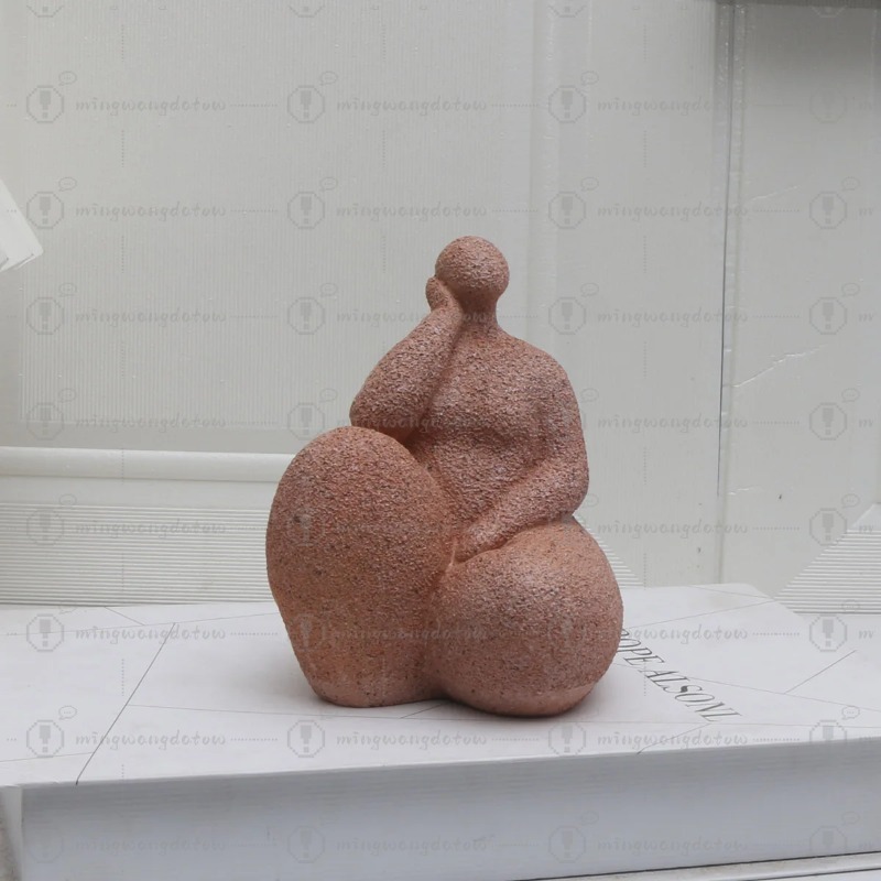 1pc, Sandstone Resin  Chubby W - Resin Art Handmade 评论和价格