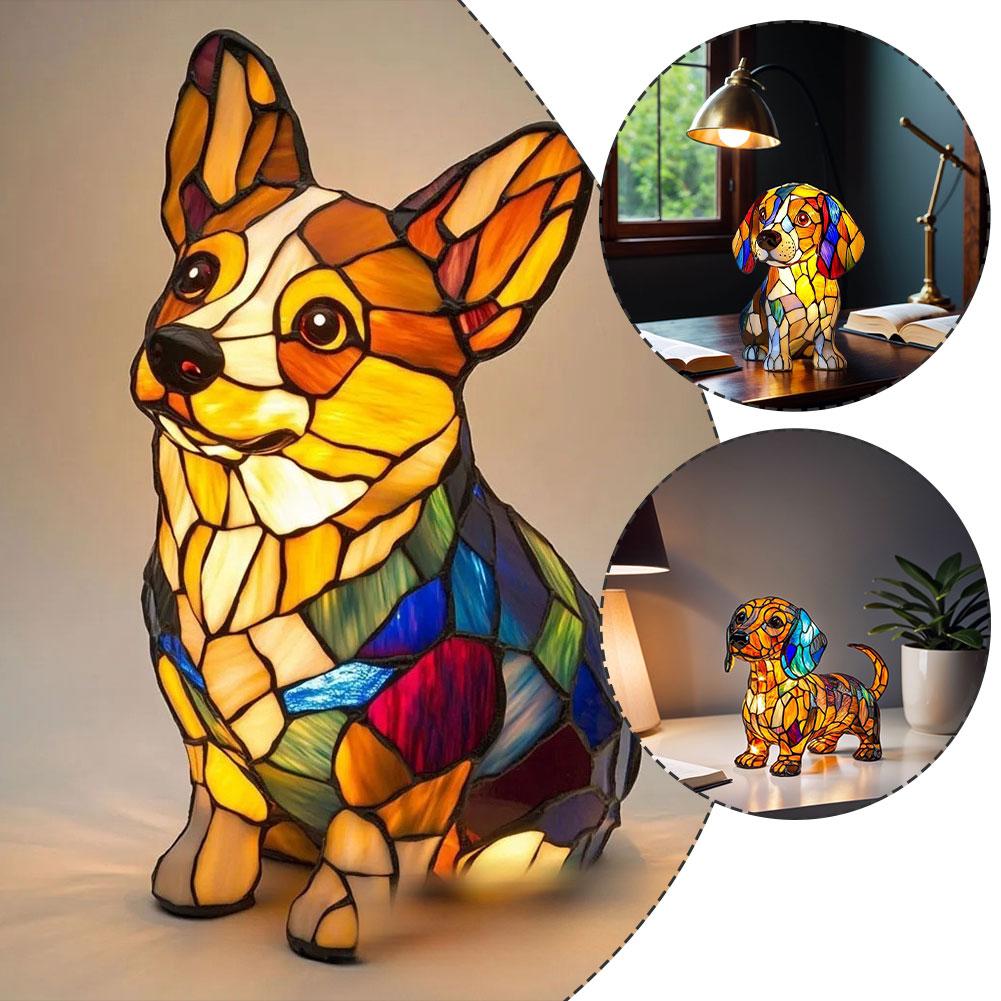 LED 3D Cute Corgi/Pug/Cat Magi - Resin Art Table Top 评论和价格