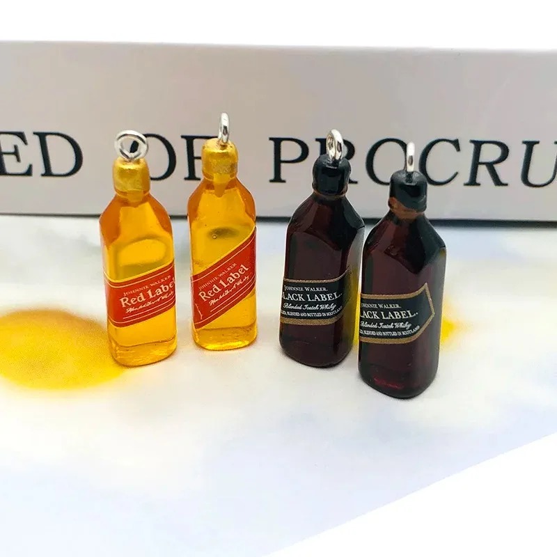 10Pcs Tiny Wine Bar Bottle Res - Resin Art Keychain 评论和价格