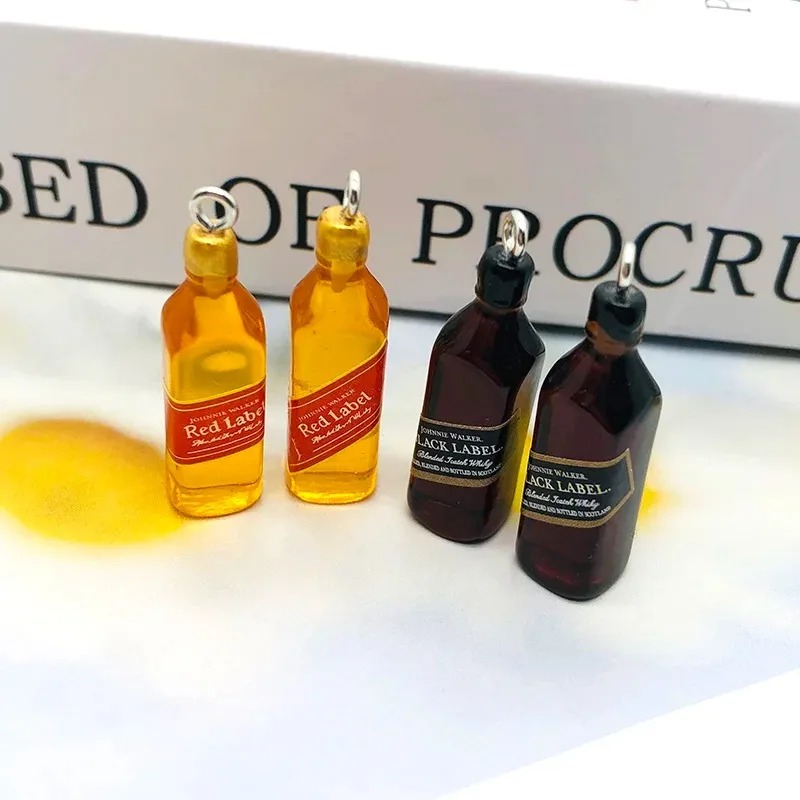 10Pcs Tiny Wine Bar Bottle Res - Resin Art Keychain 评论和价格