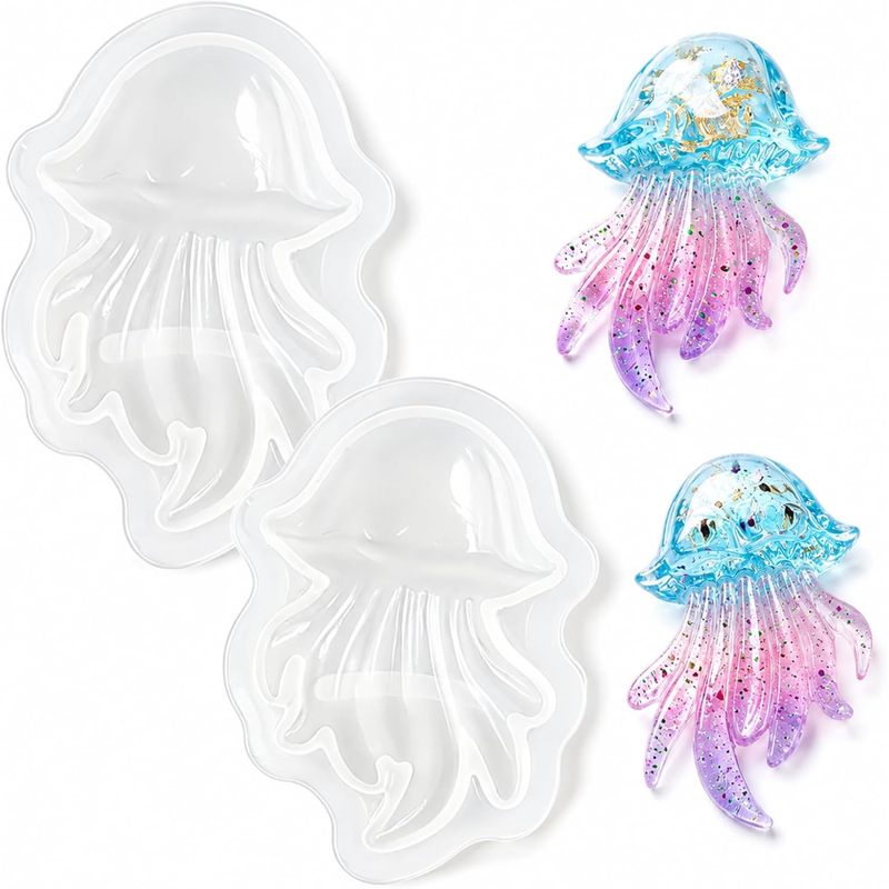 2Set of Jellyfish Resin Molds， - Silicone Mold Ocean 评论和价格