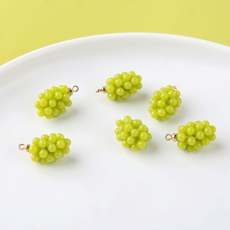 6pcs Cute Little Grapes Resin  - Resin Art Keychain 评论和价格