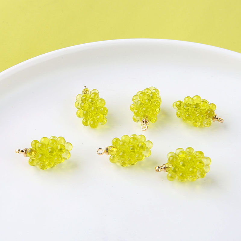 6pcs Cute Little Grapes Resin  - Resin Art Keychain 评论和价格