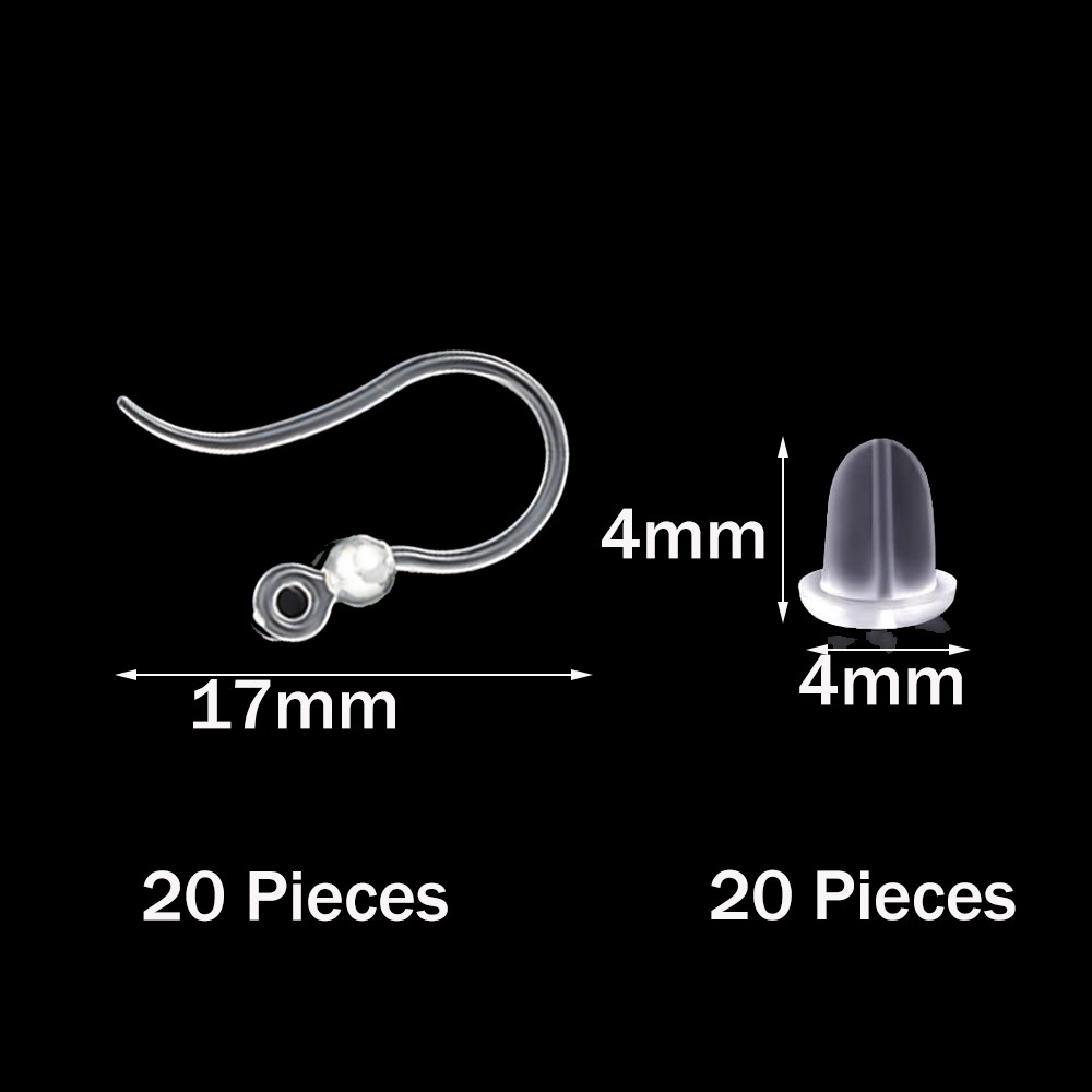 40pcs Clear Plastic Earring Ho - Resin Art Handmade 评论和价格