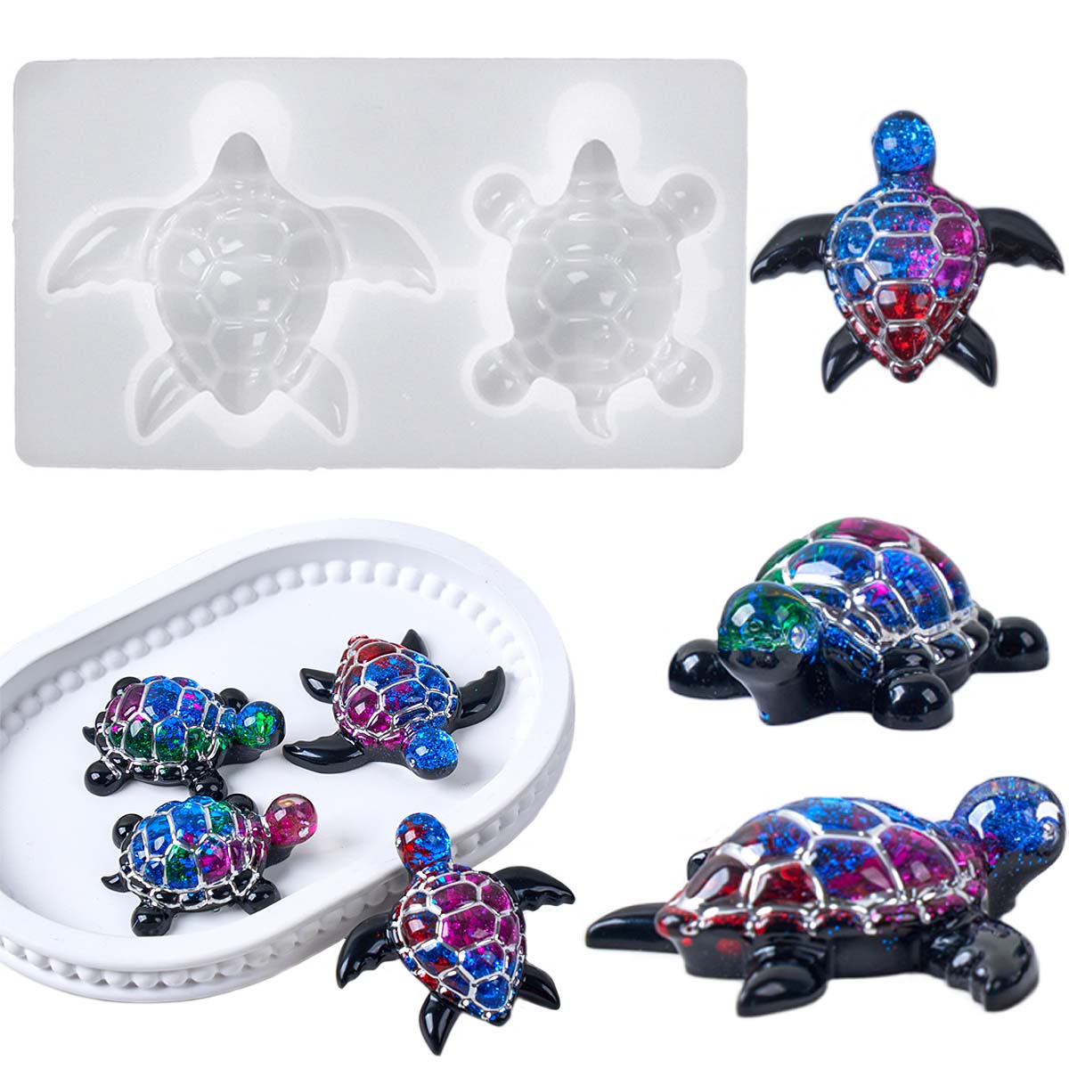 3D Sea Turtle Keychain Silicon - Silicone Mold Ocean 评论和价格