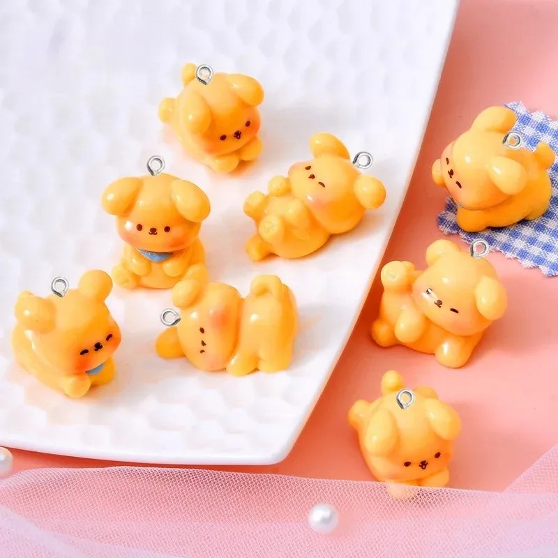 10Pcs Cute Cartoon Dog Acrylic - Resin Art Keychain 评论和价格