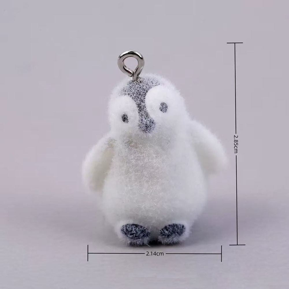 5pcs Flocking Small Penguin Re - Resin Art Keychain 评论和价格