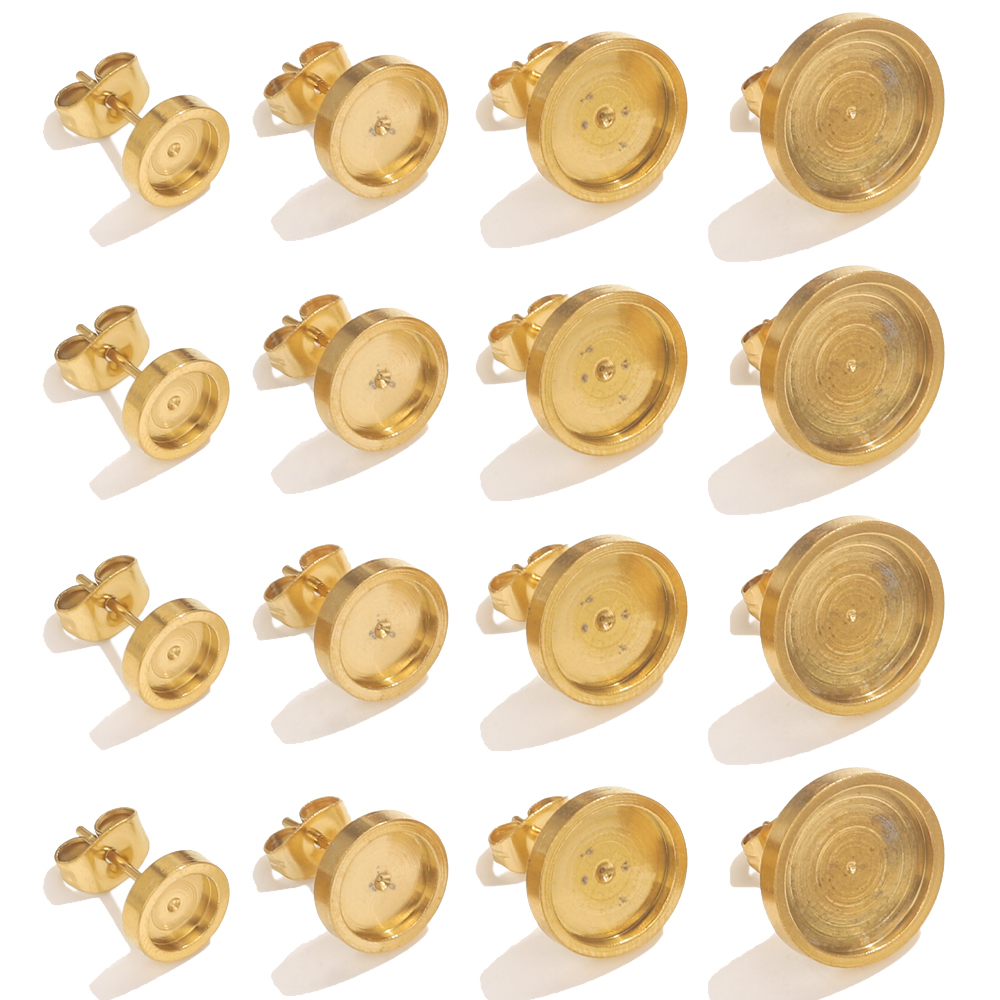 10pcs Stainless Steel Gold Ear - Resin Art Handmade 评论和价格