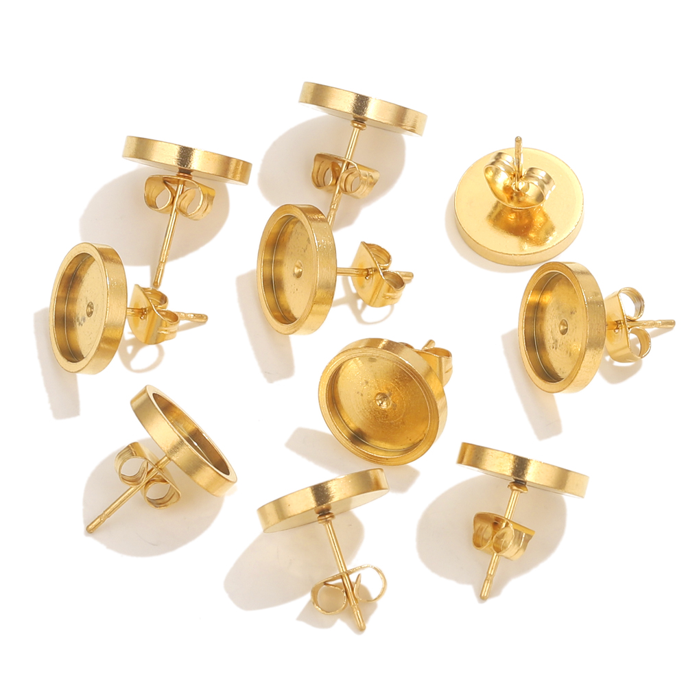 10pcs Stainless Steel Gold Ear - Resin Art Handmade 评论和价格