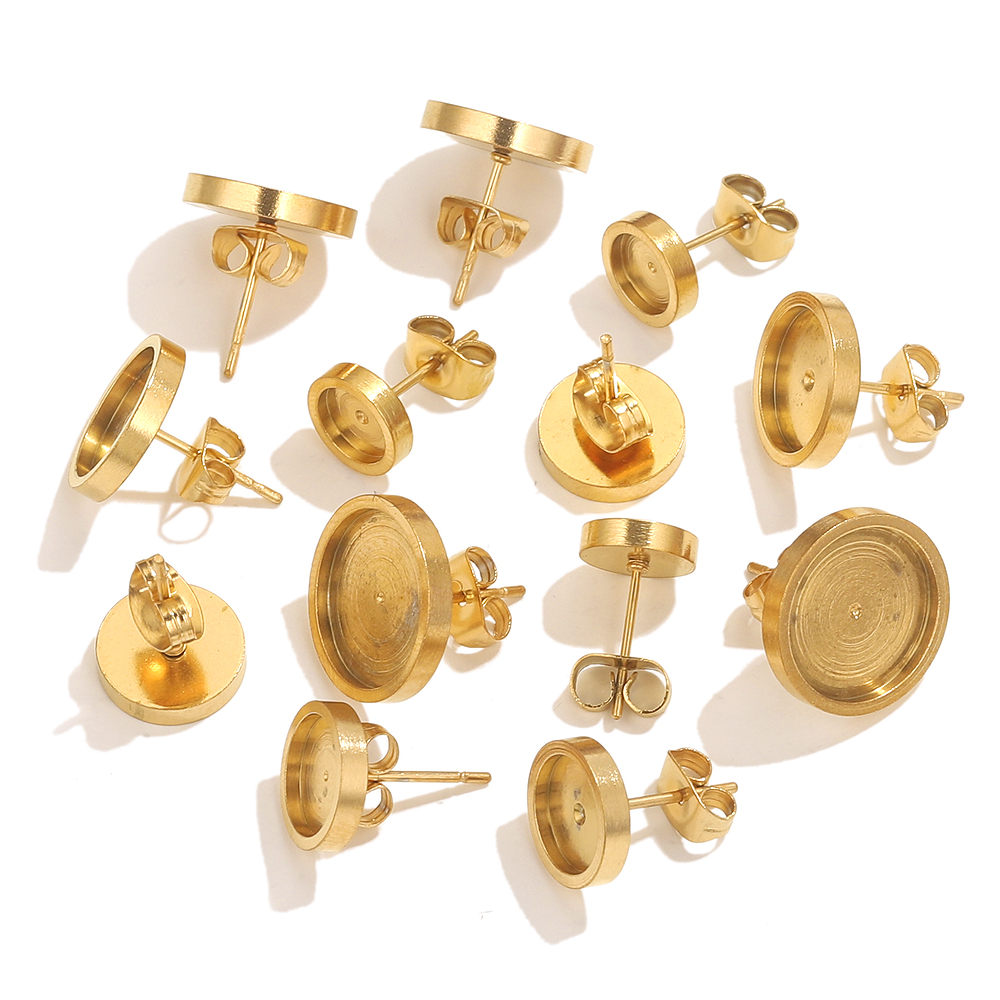 10pcs Stainless Steel Gold Ear - Resin Art Handmade 评论和价格