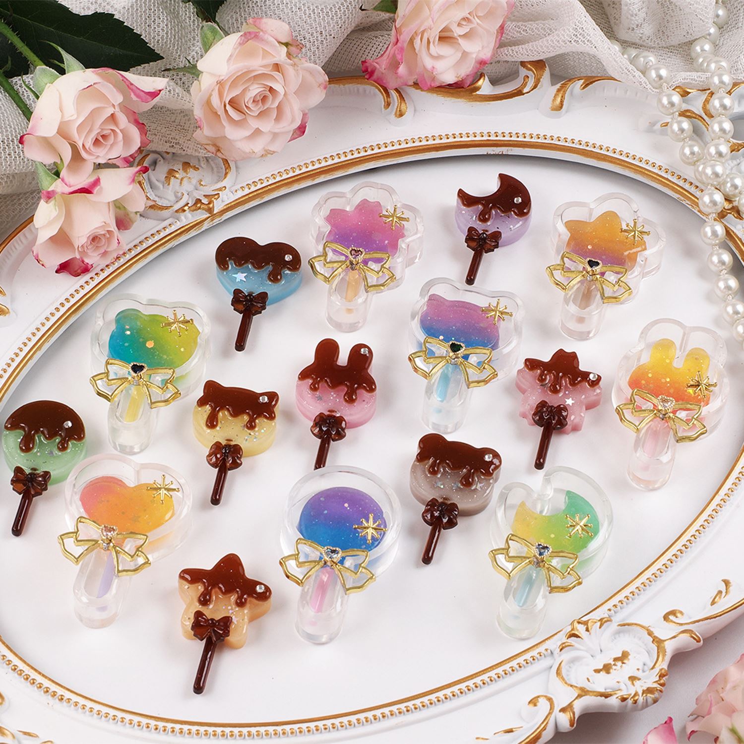1Piece Flowing Sand Lollipop S - Silicone Mold Ocean 评论和价格